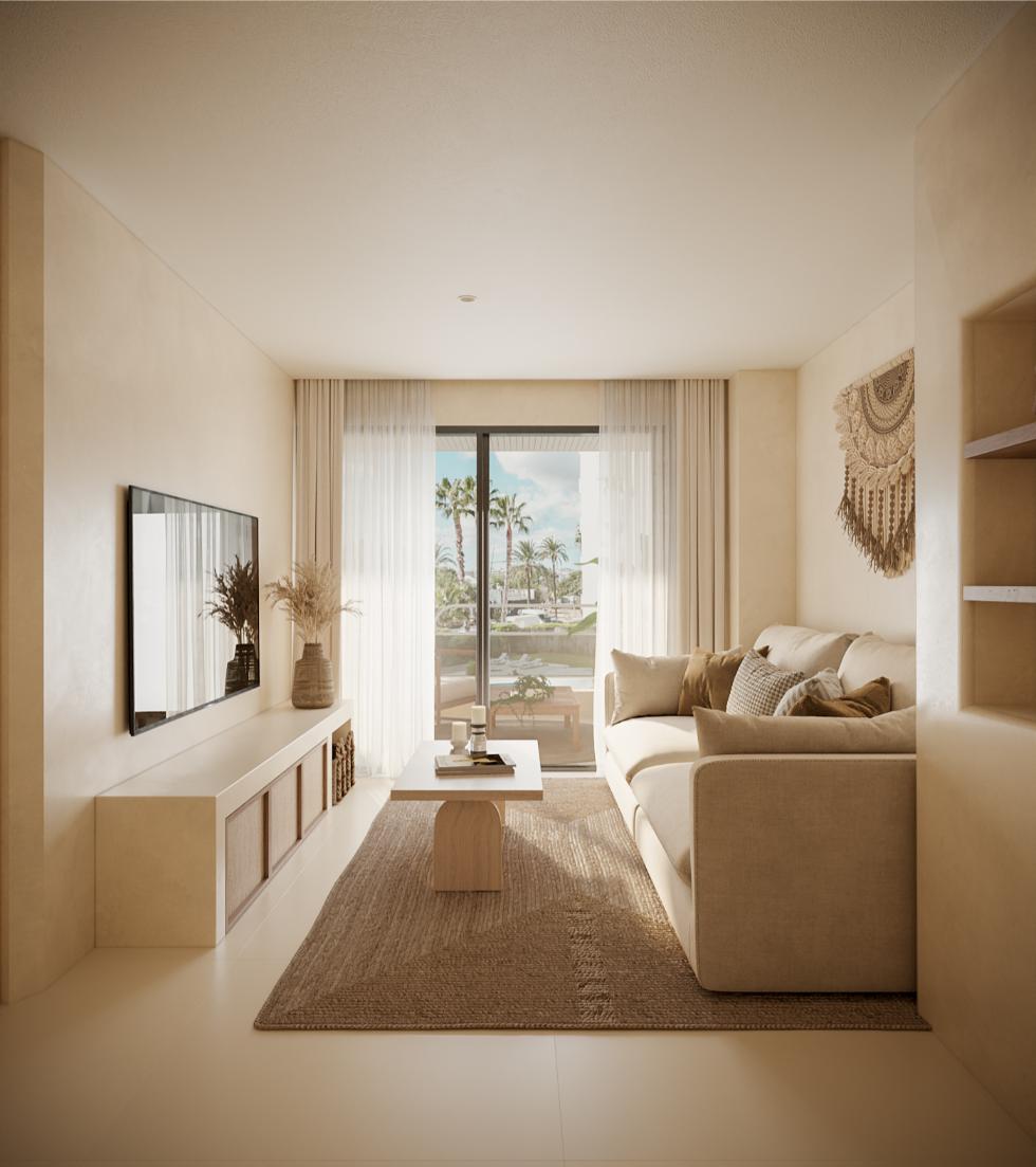 Resa Estates Ibiza for sale te koop Apartment Botafoch living 4.jpg